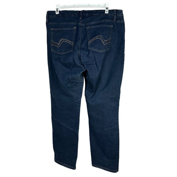 Lee Slender Secret Lower On The Waist Denim Jeans Size 16 Womens Dark Wash - Picture 2 of 4